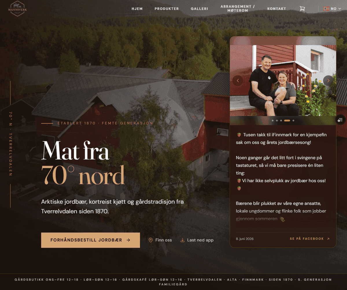 Ove og Cecilie på Mannsverk Gård